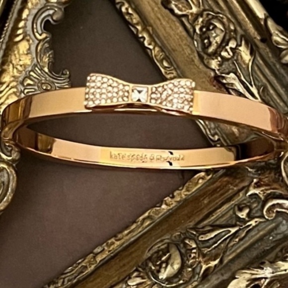 KATE SPADE • Rose Gold Ready Set Bow Bangle Bracelet - Picture 5 of 5